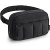 image:imageBAGSMART Fanny Packs for Women Cross Body Quilted Puffy Belt Bag with Pockets Fashion Waist Packs for Traveling Hiking CamelBlack