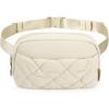 image:imageBAGSMART Puffy Fanny Packs for Women Crossbody Belt Bag with Adjustable Strap Quilted Waist Pack Purse for Traveling Shopping WorkoutBeige