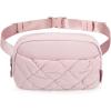 image:imageBAGSMART Puffy Fanny Packs for Women Crossbody Belt Bag with Adjustable Strap Quilted Waist Pack Purse for Traveling Shopping WorkoutPink