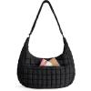 image:imageBAGSMART Quilted Crossbody Bag for Women Lightweight Puffer Purse for Travel Daily Use amp Work  Waterresistant Puffy Shoulder Bag w Adjustable Strap Light amp Comfortable Handsfree Bags Mothers day giftsPower Black