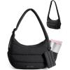 image:imageBAGSMART Shoulder Bag for Women Small Puffer Purses Crossbody Bag Lightweight Fluffy Hobo Handbag Puffy PouchBlack