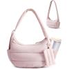 image:imageBAGSMART Shoulder Bag for Women Small Puffer Purses Crossbody Bag Lightweight Fluffy Hobo Handbag Puffy PouchPink