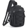image:imageBAGSMART Small Crossbody Sling Bag Crossbody Daypack Chest Shoulder Bag Hiking Small Backpack for Casual Travel SportBlack