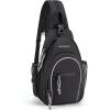 image:imageBAGSMART Small Crossbody Sling Bag for Men Women Small Sling Backpack Shoulder Bag AntiTheft Chest DaypackBlack