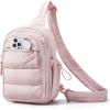 image:imageBAGSMART Small Sling Bag for Women Puffer Crossbody Bag Purses Hobo Handbag Fanny Packs for Travel HikingPink