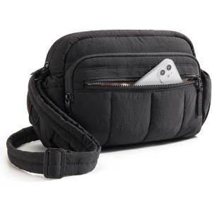 image:imageBAGSMART Anti Theft Crossbody Bags for Women Travel Purse Medium Quilted Puffy cross body bag Handbags Shoulder Purses DarkmediumBlack1