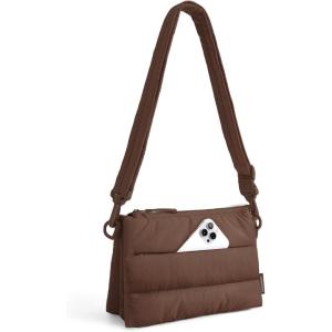 image:imageBAGSMART Cross Body Purse Medium Crossbody Bags for Women Travel Purse 43L Puffy Handbag Wallet with RFID Blocking SlotsDark Brown