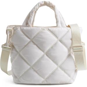 image:imageBAGSMART Crossbody Bags for Women Lightweight Purses for Women Quilted Puffer Tote Handbags for Daily UseShopTravelBeige