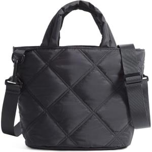 image:imageBAGSMART Crossbody Bags for Women Lightweight Purses for Women Quilted Puffer Tote Handbags for Daily UseShopTravelBlack