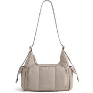 image:imageBAGSMART Crossbody Bags for Women Puffer Purses for Women DailyTravel 6L Cute Fluffy Hobo Bag  Lightweight Sturdy Travel Purse w zippered pockets amp adjustable strap Soft comfy cute Mothers day giftsAwarm Sand