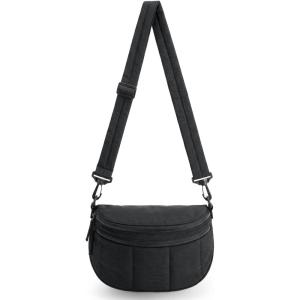 image:imageBAGSMART Crossbody Bags for Women Travel Purse Puffer Bum Bag Handbag Wallets Crossbody Fanny Packs for Travel amp WorkBlack