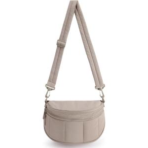 image:imageBAGSMART Crossbody Bags for Women Travel Purse Puffer Bum Bag Handbag Wallets Crossbody Fanny Packs for Travel amp WorkBrown