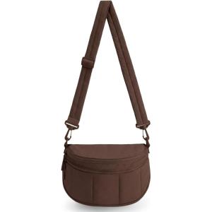 image:imageBAGSMART Crossbody Bags for Women Travel Purse Puffer Bum Bag Handbag Wallets Crossbody Fanny Packs for Travel amp WorkDark Brown