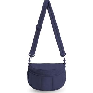 image:imageBAGSMART Crossbody Bags for Women Travel Purse Puffer Bum Bag Handbag Wallets Crossbody Fanny Packs for Travel amp WorkNavy Blue