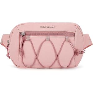 image:imageBAGSMART Fanny Packs for Women Small Belt Bag with Adjustable Strap Waist Pack for Running Workout Traveling Hiking BlackLight Pink