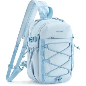 image:imageBAGSMART Small Crossbody Sling Bag Crossbody Daypack Chest Shoulder Bag Hiking Small Backpack for Casual Travel SportBaby Blue