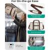 image:imageBAGSMART Garment Bag Duffle Bag for Travel Convertible 2 in 1 Suit Bag for Hanging Clothes Carry on Travel Bag with Shoes BagShoulder Strap Weekender for Dresses Coats Shirts BlackBrown