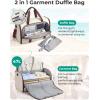 image:imageBAGSMART Garment Bag Duffle Bag for Travel Convertible 2 in 1 Suit Bag for Hanging Clothes Carry on Travel Bag with Shoes BagShoulder Strap Weekender for Dresses Coats Shirts BlackBrown