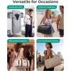 image:imageBAGSMART Garment Bag Duffle Bag for Travel Convertible 2 in 1 Suit Bag for Hanging Clothes Carry on Travel Bag with Shoes BagShoulder Strap Weekender for Dresses Coats Shirts BlackBrown
