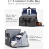 image:imageBAGSMART Garment Bags for Travel Convertible Garment Duffle Bag Suit Bags for Men Women 2 in 1 Garment Bags for Hanging Clothes Carry On Duffle Bag with Shoe Compartment BlackBlack