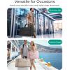 image:imageBAGSMART Garment Bags for Travel Foldable Carry on Suit Carrier for Hanging Clothes Stylish Dress Carrier Large Convertible Weekender Garment Bags for Women MenPuffy Black
