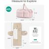 image:imageBAGSMART Garment Duffel Bag Convertible 2in1 Puffy WaterResistant CarryOn with Shoe Compartment Light PinkABlack