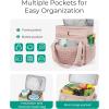 image:imageBAGSMART Insulated Lunch Box for Women Double Deck Leakproof Cooler Bag with Expandable Design for Office Work amp Outdoor PicnicBlack