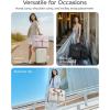 image:imageBAGSMART Large Garment Bags for Travel Carry on Garment Bags for Hanging Clothes Travel Suit Bag for Shirts Dresses Coats Beige3Beige