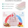 image:imageBAGSMART Lunch Bag Women Double Deck Insulated Lunch Box Quilted Puffer Lunch Tote Leakproof Durable amp Reusable Large Lunch Cooler For Work Picnic Travel Meal Prep CamelLavender Purple