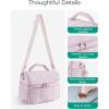 image:imageBAGSMART Lunch Bag Women Double Deck Insulated Lunch Box Quilted Puffer Lunch Tote Leakproof Durable amp Reusable Large Lunch Cooler For Work Picnic Travel Meal Prep CamelPrintCherry