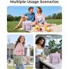 image:imageBAGSMART Lunch Bag Women Double Deck Insulated Lunch Box Quilted Puffer Lunch Tote Leakproof Durable amp Reusable Large Lunch Cooler For Work Picnic Travel Meal Prep CamelSage Green