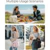 image:imageBAGSMART Lunch Bag Women Double Deck Insulated Lunch Box Quilted Puffer Lunch Tote Leakproof Durable amp Reusable Large Lunch Cooler For Work Picnic Travel Meal Prep CamelPrintCherry