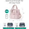 image:imageBAGSMART Lunch Bag Women Double Deck Insulated Lunch Box Quilted Puffer Lunch Tote Leakproof Durable amp Reusable Large Lunch Cooler For Work Picnic Travel Meal Prep CamelLight Blue