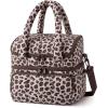image:imageBAGSMART Lunch Bag Women Double Deck Insulated Lunch Box Quilted Puffer Lunch Tote Leakproof Durable amp Reusable Large Lunch Cooler For Work Picnic Travel Meal Prep CamelPrintLeopard