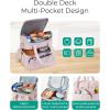 image:imageBAGSMART Lunch Bag Women Double Deck Insulated Lunch Box Quilted Puffer Lunch Tote Leakproof Durable amp Reusable Large Lunch Cooler For Work Picnic Travel Meal Prep CamelPrintLeopard