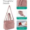 image:imageBAGSMART Lunch Bag Women Large Lunch Box Insulated Tote Bag with MultiPockets Quilted Puffy Tote for Work Outdoors01Dusky Pink