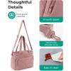 image:imageBAGSMART Lunch Bag Women Large Lunch Box Insulated Tote Bag with MultiPockets Quilted Puffy Tote for Work Outdoors02Brown