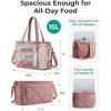 image:imageBAGSMART Lunch Bag Women Large Lunch Box Insulated Tote Bag with MultiPockets Quilted Puffy Tote for Work Outdoors04Black