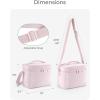 image:imageBAGSMART Lunch Box for Women Insulated Lunch Bag Cute Puffer Lunch Tote Bags Lightweight Quilted Reusable Cooler for Work Picnic or Travel KhakiDusky pink