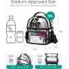 image:imageBAGSMART Stadium Approved Clear Bag 12x6x12 Double Deck Lunch Box Convertible to Backpack Waterproof PVC PinkCamel