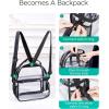 image:imageBAGSMART Stadium Approved Clear Bag 12x6x12 Double Deck Lunch Box Convertible to Backpack Waterproof PVC PinkCamel