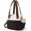 image:imageBAGSMART Double Deck Lunch Bag Women Insulated Reusable Lunch Box Quilted Puffer Lunch Tote with Shoulder Strap Durable Large Lunch Cooler For Work Picnic Travel Meal Prep Flight BlackBeige  Black