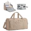 image:imageBAGSMART Garment Bag Duffle Bag for Travel Convertible 2 in 1 Suit Bag for Hanging Clothes Carry on Travel Bag with Shoes BagShoulder Strap Weekender for Dresses Coats Shirts BlackBrown