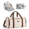 image:imageBAGSMART Garment Bag Duffle Bag for Travel Convertible 2 in 1 Suit Bag for Hanging Clothes Carry on Travel Bag with Shoes BagShoulder Strap Weekender for Dresses Coats Shirts BlackWhite