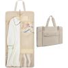 image:imageBAGSMART Garment Bags for Travel Foldable Carry on Suit Carrier for Hanging Clothes Stylish Dress Carrier Large Convertible Weekender Garment Bags for Women MenPuffy Camel