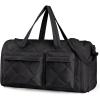 image:imageBAGSMART Garment Duffel Bag Convertible 2in1 Puffy WaterResistant CarryOn with Shoe Compartment ABlackABlack