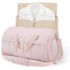 image:imageBAGSMART Garment Duffel Bag Convertible 2in1 Puffy WaterResistant CarryOn with Shoe Compartment Light PinkBLight Pink