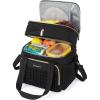 image:imageBAGSMART Insulated Lunch Box for Women Double Deck Leakproof Cooler Bag with Expandable Design for Office Work amp Outdoor PicnicBlack