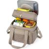image:imageBAGSMART Insulated Lunch Box for Women Double Deck Leakproof Cooler Bag with Expandable Design for Office Work amp Outdoor PicnicCamel