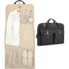 image:imageBAGSMART Large Garment Bags for Travel Carry on Garment Bags for Hanging Clothes Travel Suit Bag for Shirts Dresses Coats Beige1Black